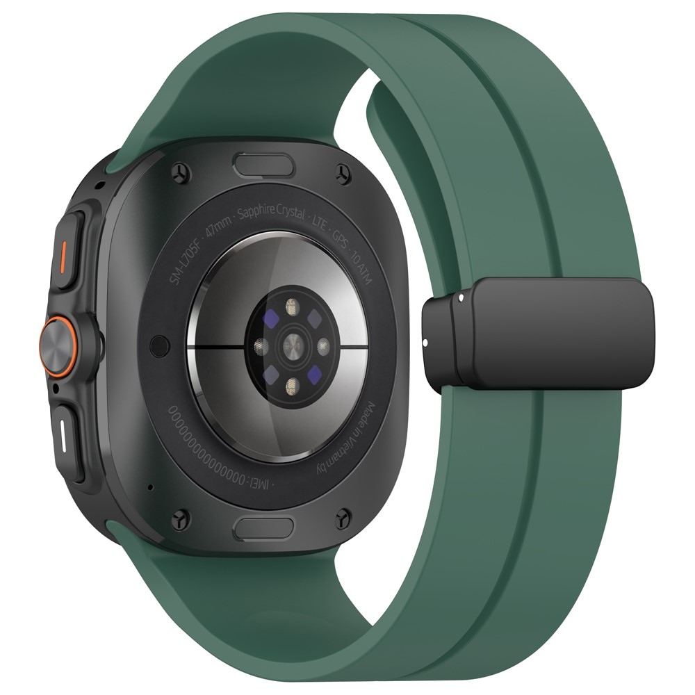 Foldin szilikon karkötő a Samsung Galaxy Watch Ultra (2025) 47 mm-es modellhez – zöld