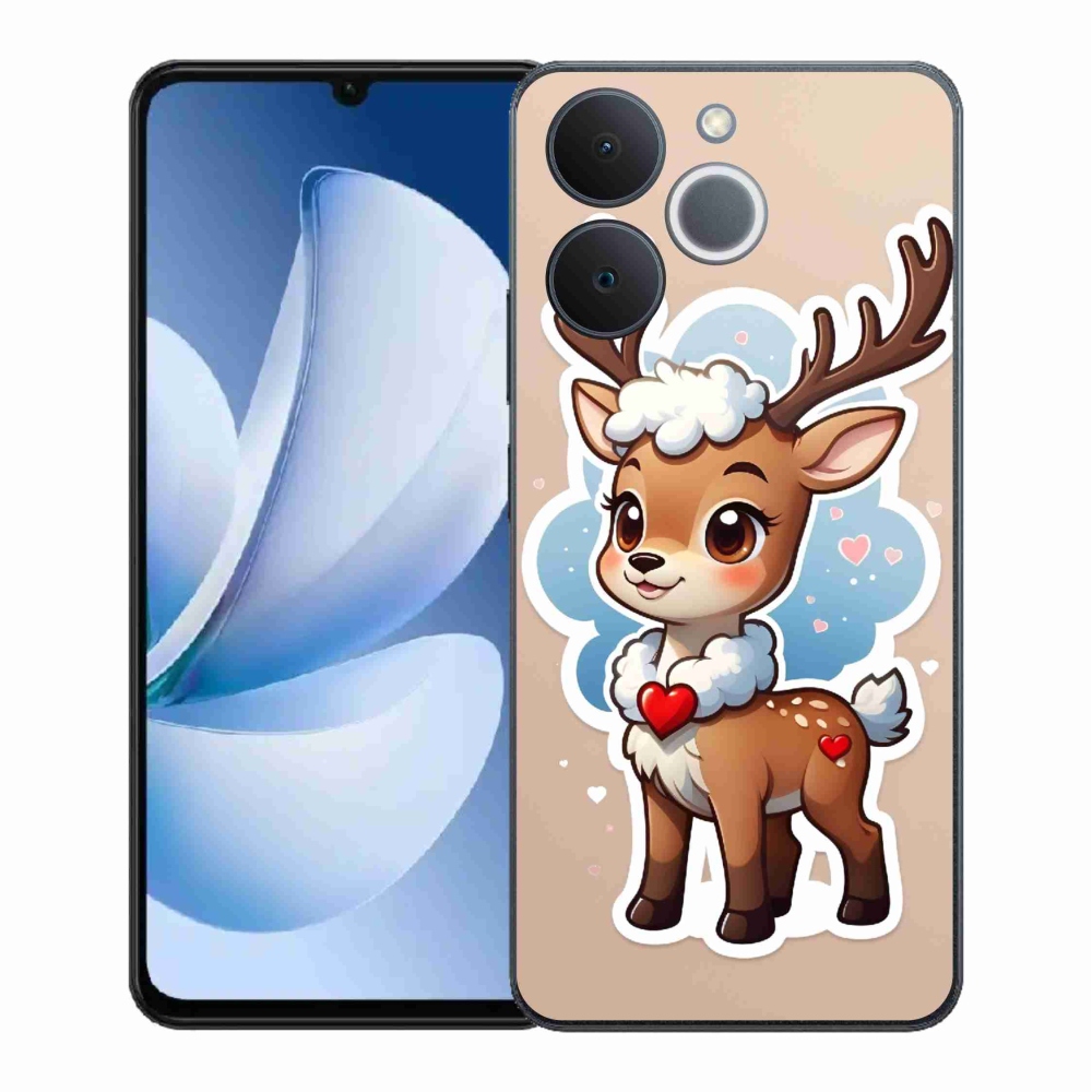 Zselés borító mmCase a Realme Note 70T készülékhez - rajzfilm rénszarvas