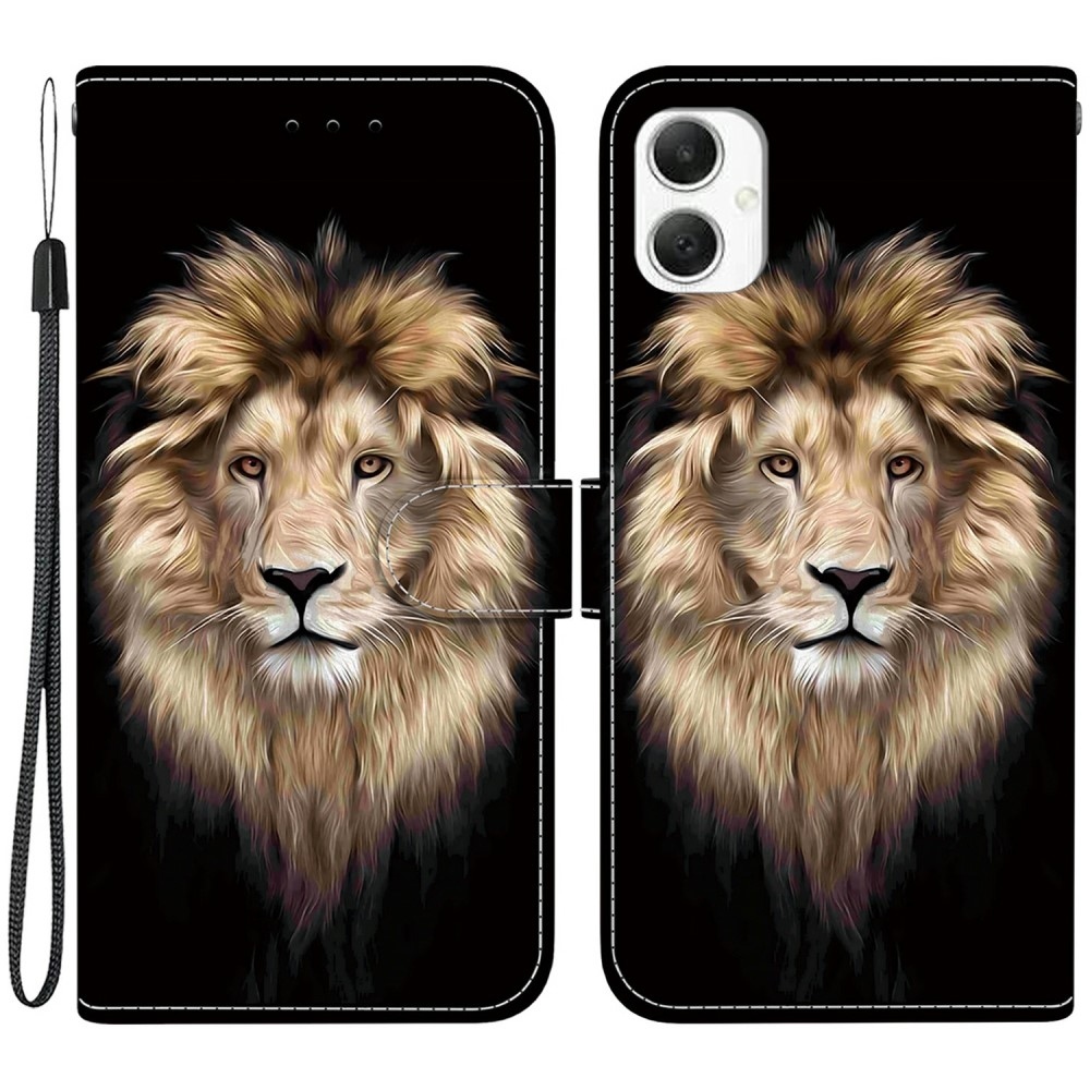 Sokoldalú könyvtáska Samsung Galaxy A06 4G - oroszlánhoz