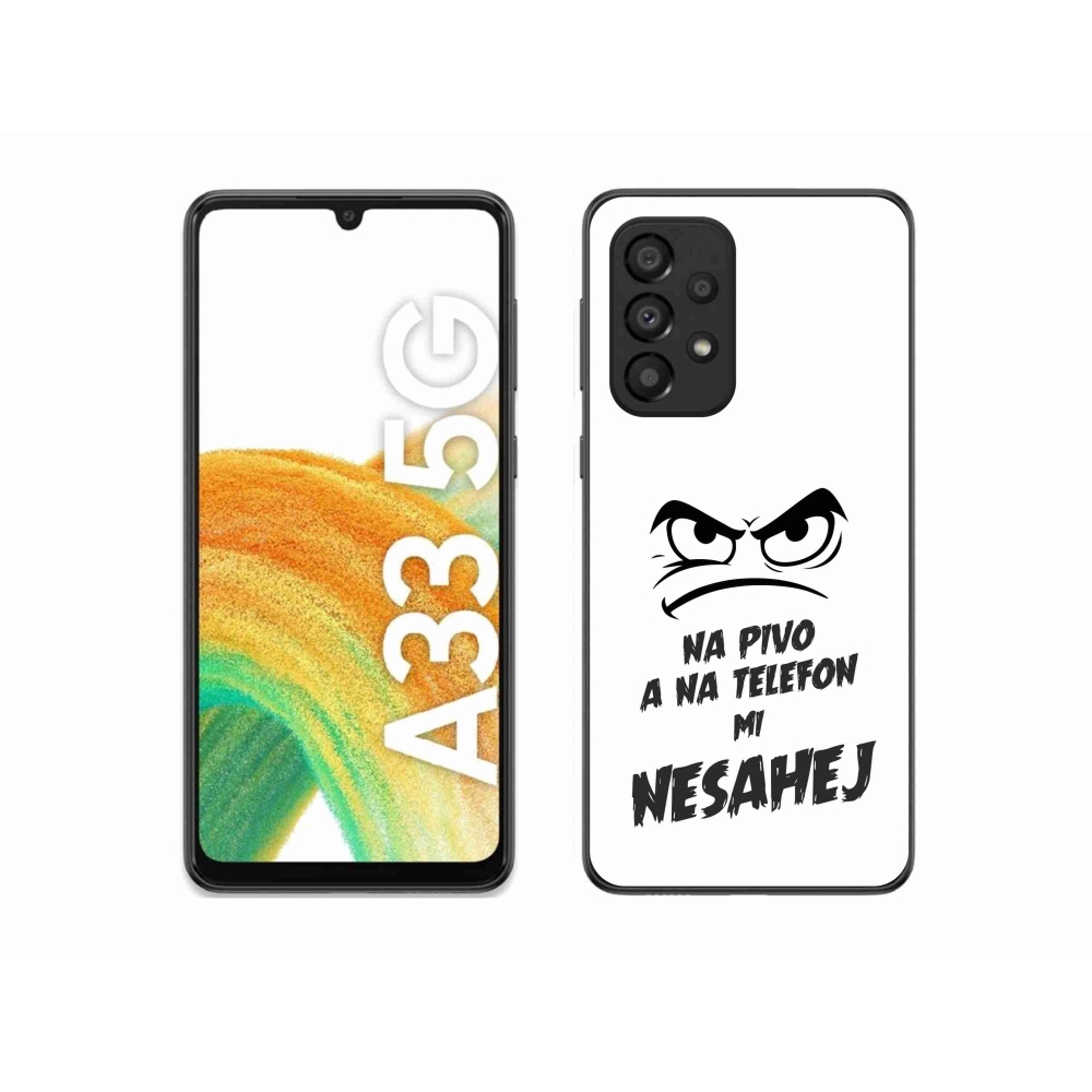 Gél borítás mmCase Samsung Galaxy A33 5G - sör motívum 2 fehér háttérrel