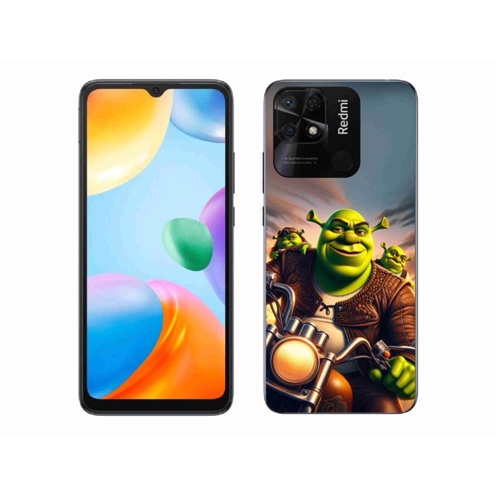 Gél borítás mmCase a Xiaomi Redmi 10C-hez - Shrek egy motorkerékpáron