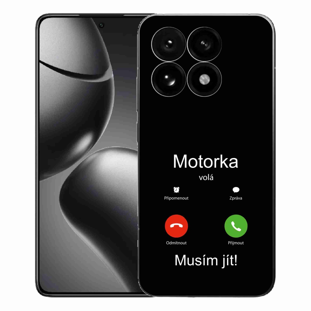 Gél borító mmCase a Xiaomi 15T-hez - motoros hívások fekete háttérrel