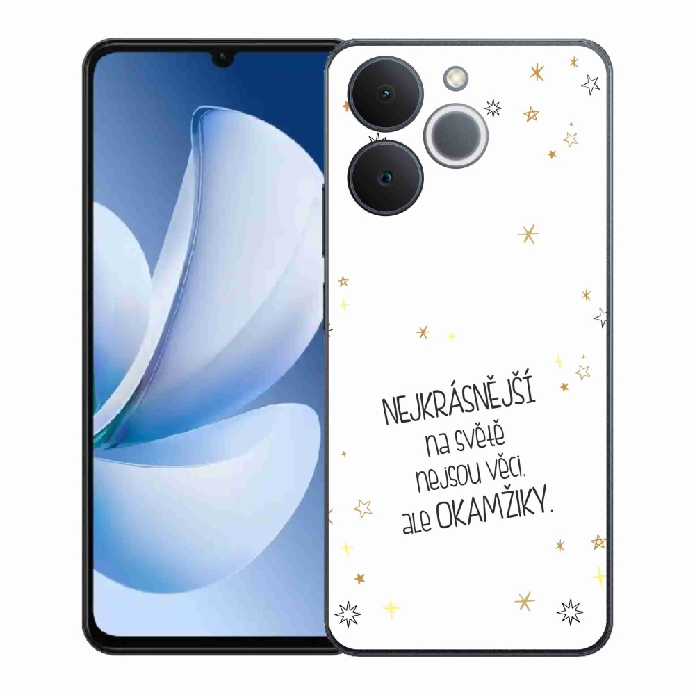 Zselés borító mmCase a Realme Note 70T készülékhez - idézet 4 fehér háttér