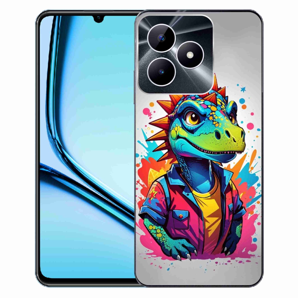 Gél borító mmCase a Realme Note 50 készülékhez - színes dinoszaurusz