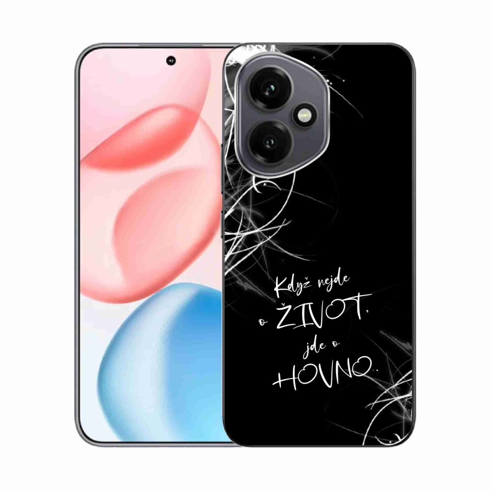 Gél borító mmCase a Honor 400-hoz - vicces szöveg 16 fekete háttér