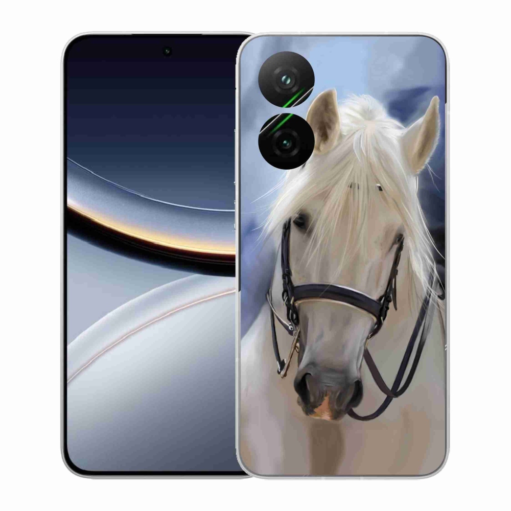 Gél borítás mmCase a Xiaomi Poco F7 5G-hez - fehér ló