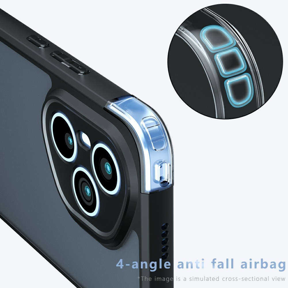 Gélkeretes tok fix hátlappal Honor 400 Pro-hoz - fekete