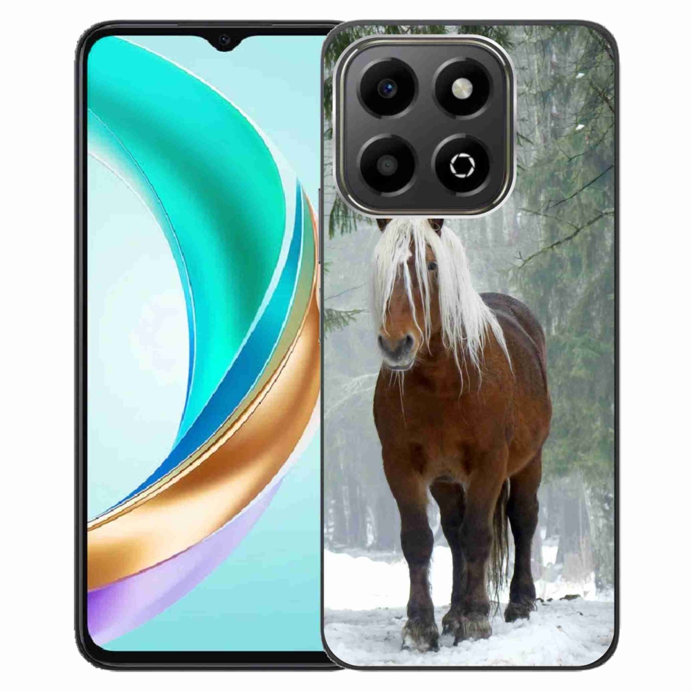 Zselés borítás mmCase a Honor X6b számára - ló az erdőben
