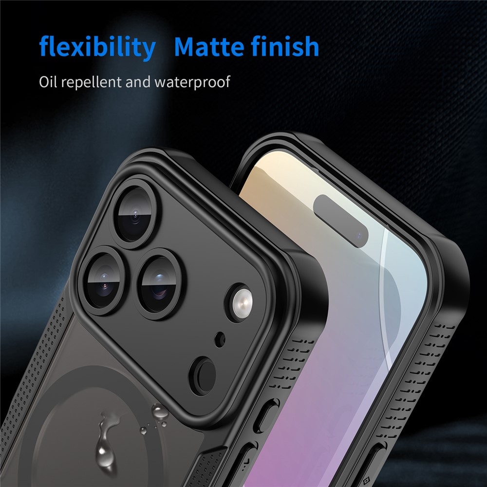 Fagyálló, MagSafe-kompatibilis tok az iPhone 18 Pro/17 Pro-hoz – fekete