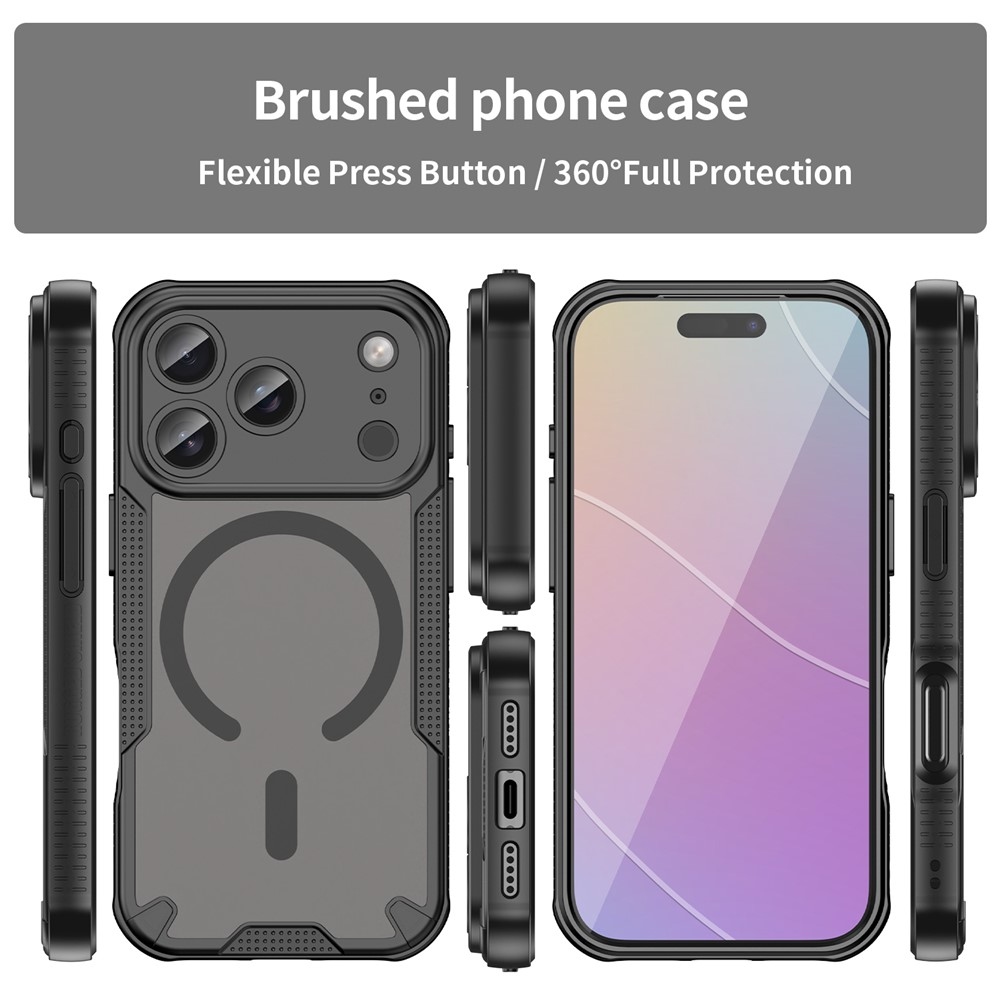 Fagyálló, MagSafe-kompatibilis tok az iPhone 18 Pro/17 Pro-hoz – fekete