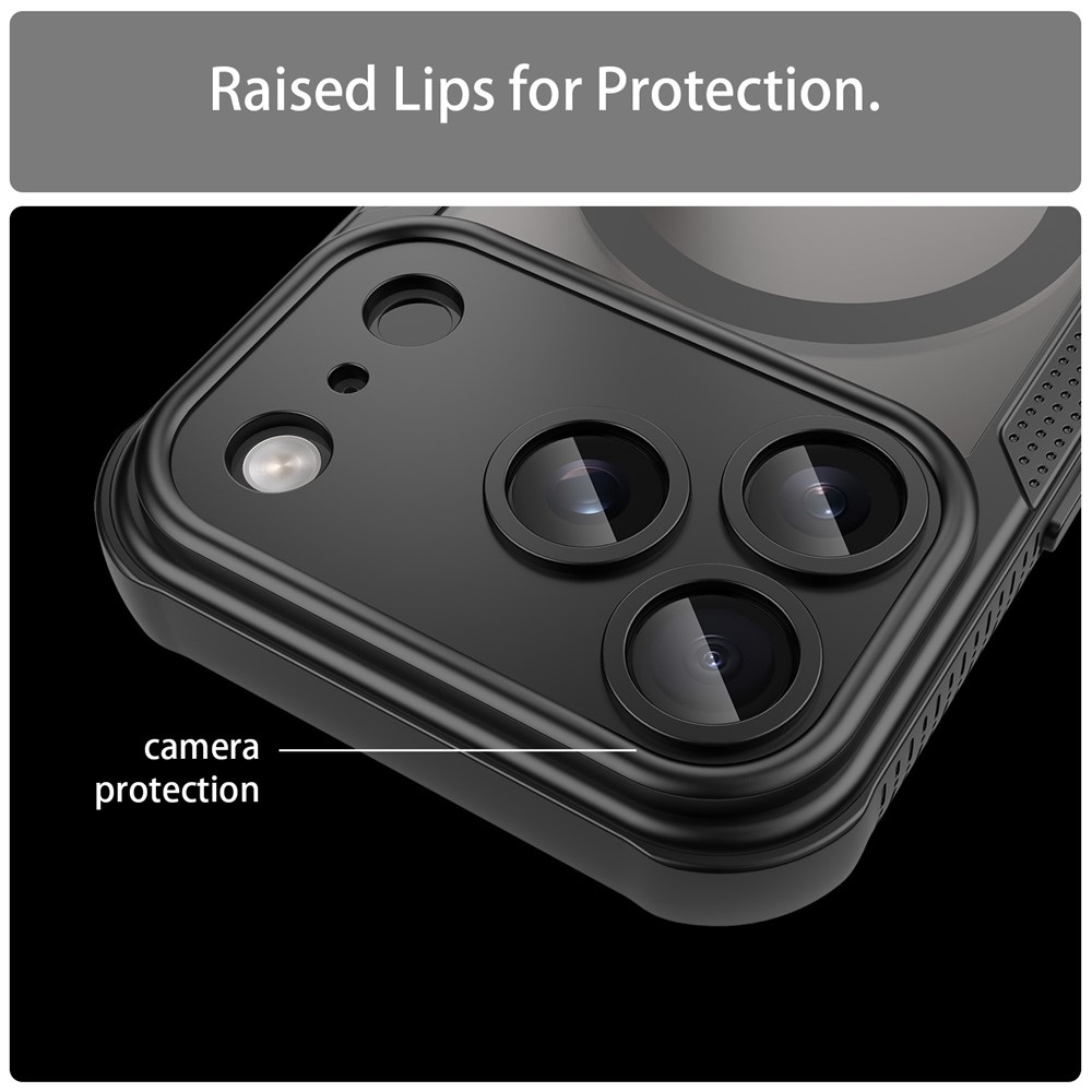 Fagyálló, MagSafe-kompatibilis tok az iPhone 18 Pro/17 Pro-hoz – fekete