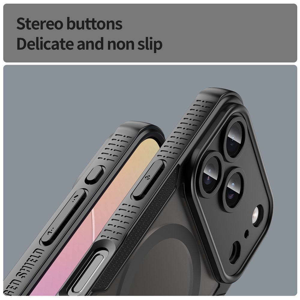 Fagyálló, MagSafe-kompatibilis tok az iPhone 18 Pro/17 Pro-hoz – fekete