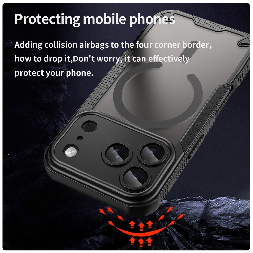 Fagyálló, MagSafe-kompatibilis tok az iPhone 18 Pro/17 Pro-hoz – fekete