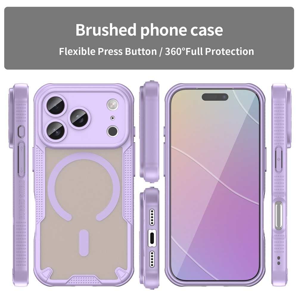 Fagyálló, MagSafe-kompatibilis tok az iPhone 18 Pro/17 Pro-hoz – lila