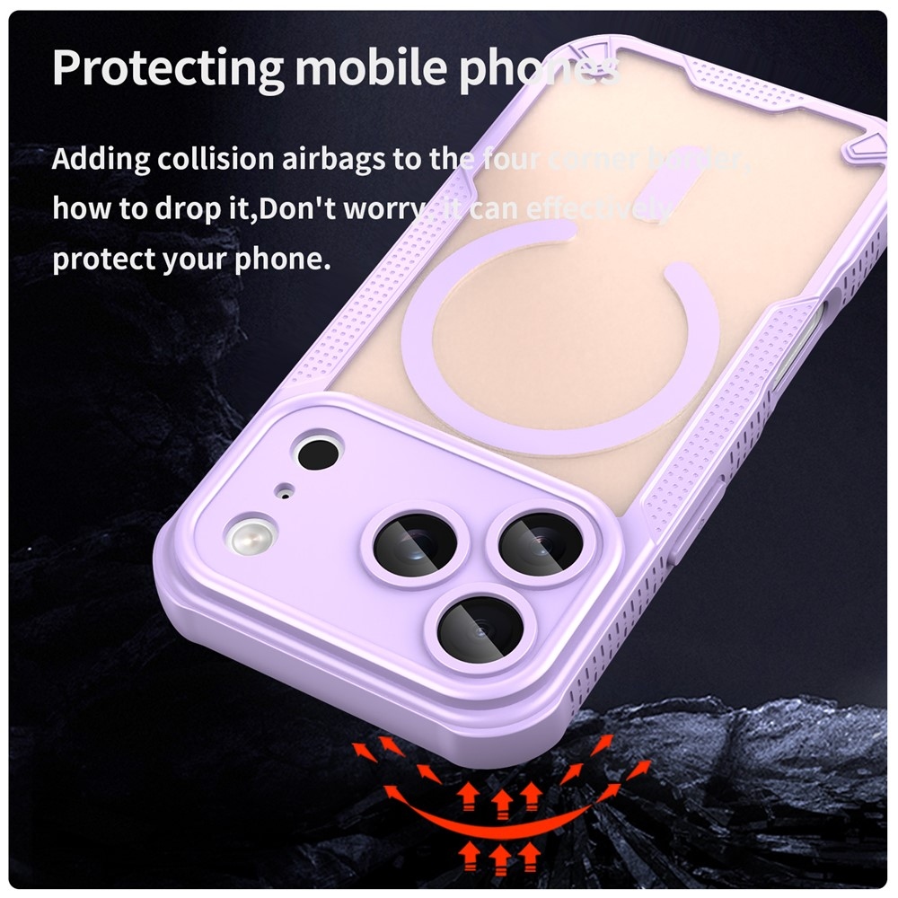 Fagyálló, MagSafe-kompatibilis tok az iPhone 18 Pro/17 Pro-hoz – lila