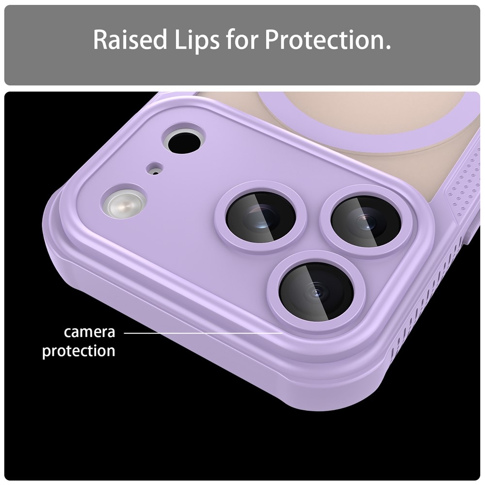 Fagyálló, MagSafe-kompatibilis tok az iPhone 18 Pro/17 Pro-hoz – lila