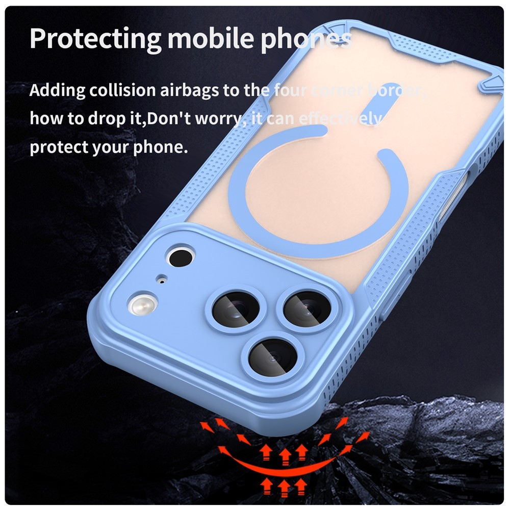 Fagyálló, MagSafe-kompatibilis tok az iPhone 18 Pro/17 Pro-hoz – kék