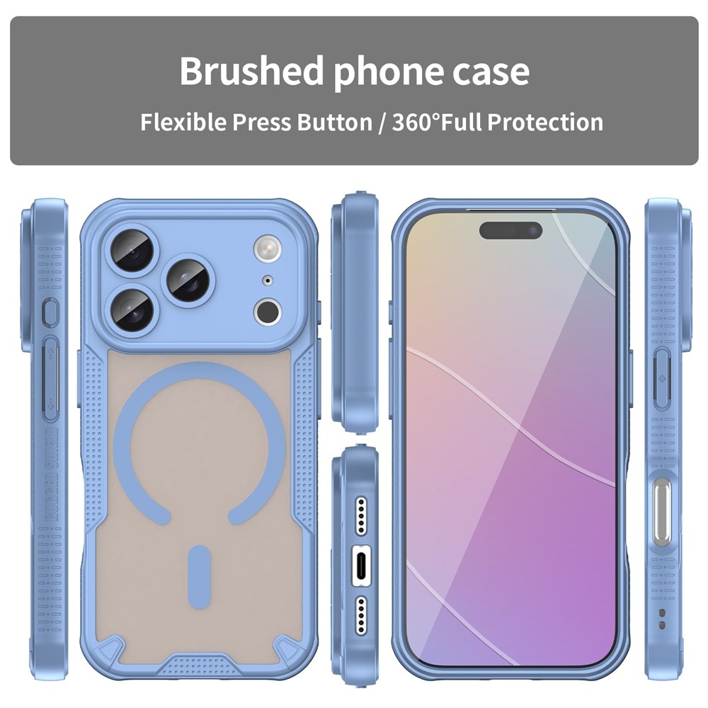 Fagyálló, MagSafe-kompatibilis tok az iPhone 18 Pro/17 Pro-hoz – kék