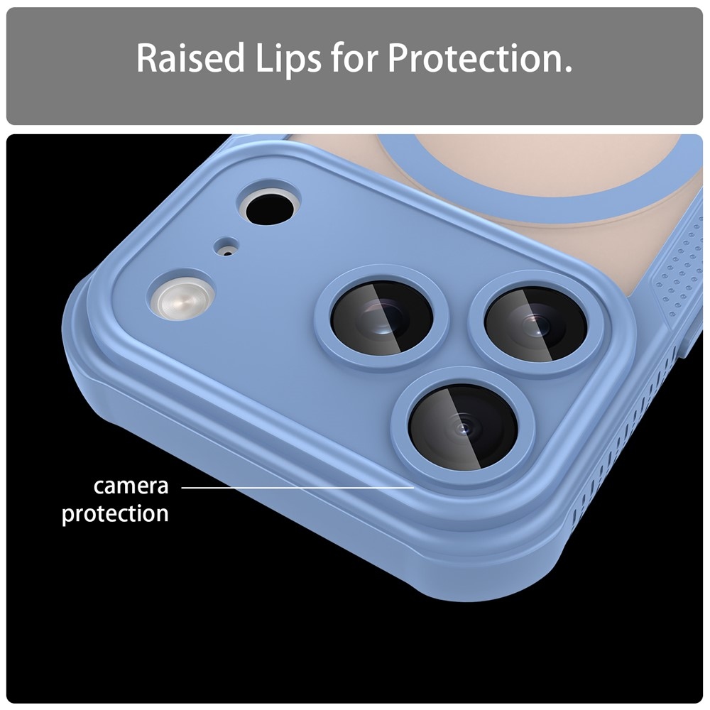Fagyálló, MagSafe-kompatibilis tok az iPhone 18 Pro/17 Pro-hoz – kék