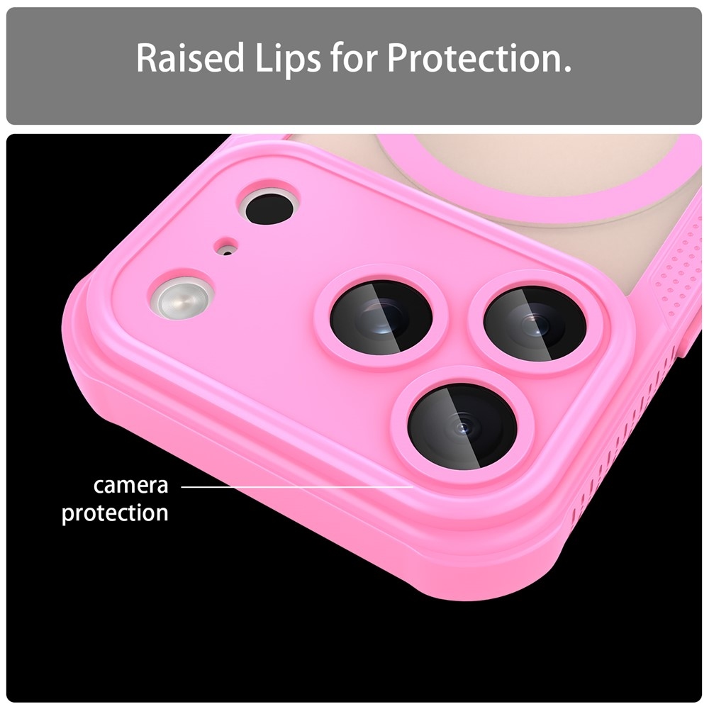 Fagyálló, MagSafe-kompatibilis tok az iPhone 18 Pro/17 Pro-hoz – rózsaszín