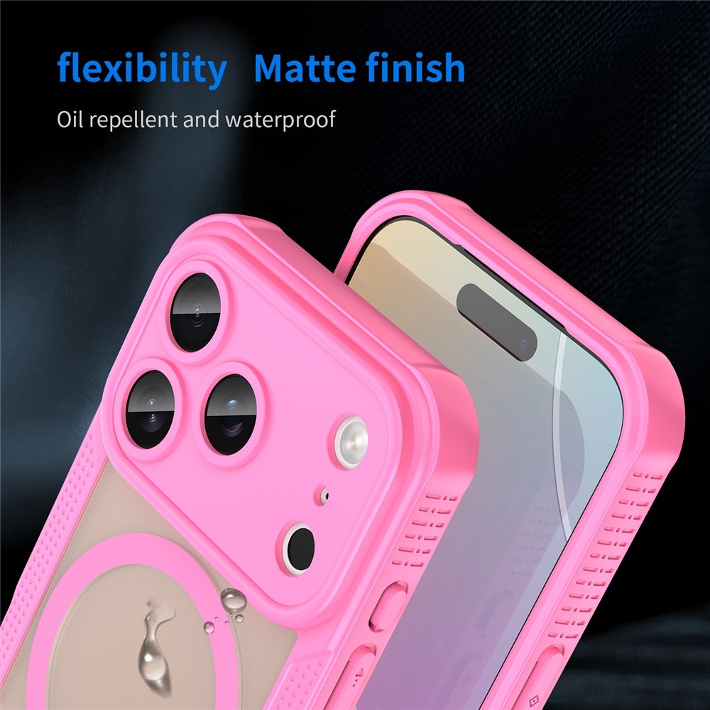 Fagyálló, MagSafe-kompatibilis tok az iPhone 18 Pro/17 Pro-hoz – rózsaszín
