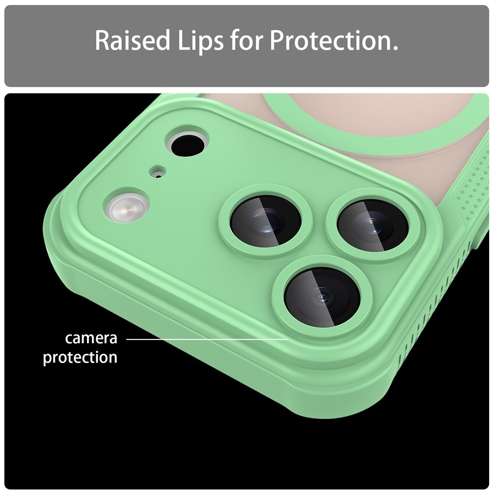 Fagyálló, MagSafe-kompatibilis tok az iPhone 18 Pro/17 Pro-hoz – zöld