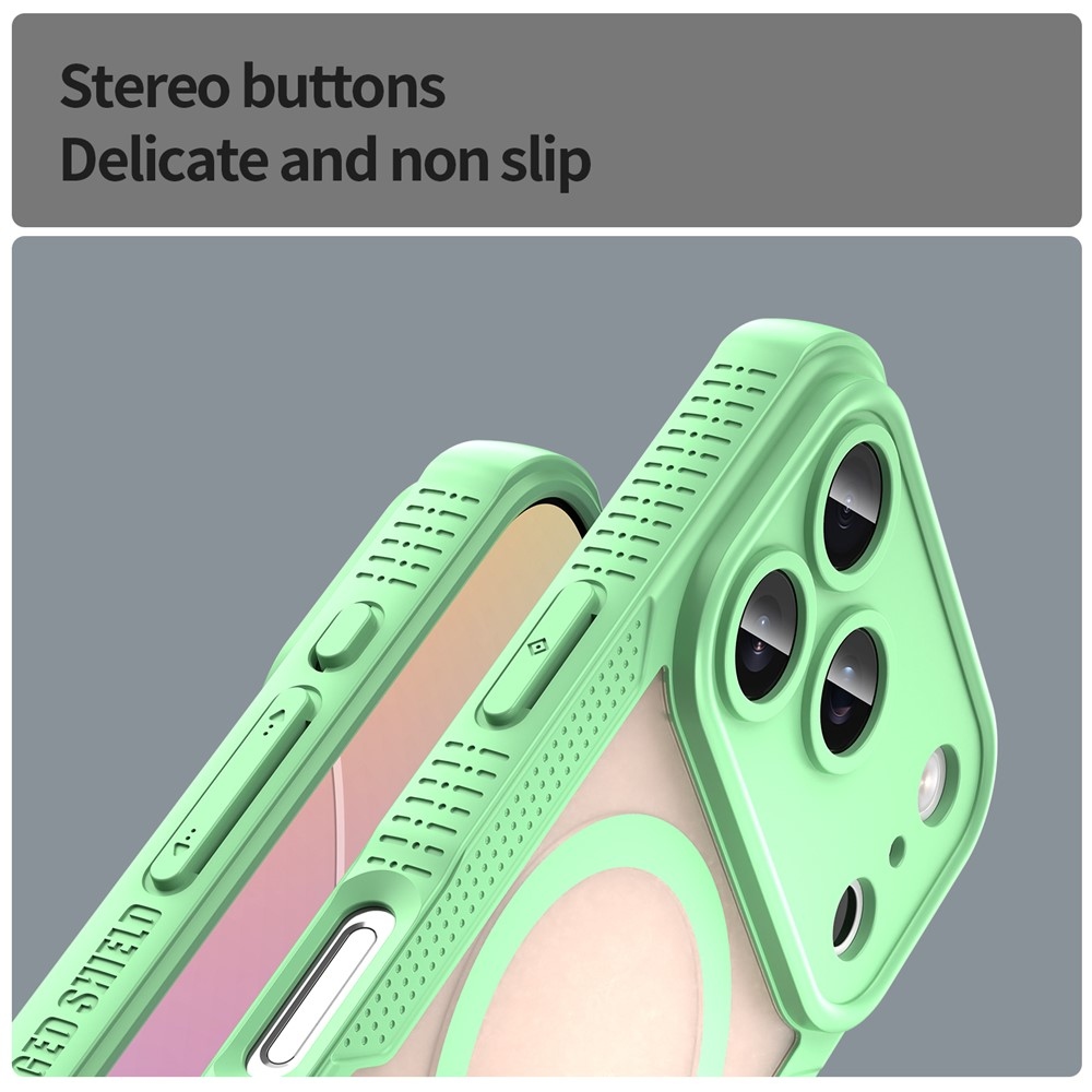 Fagyálló, MagSafe-kompatibilis tok az iPhone 18 Pro/17 Pro-hoz – zöld