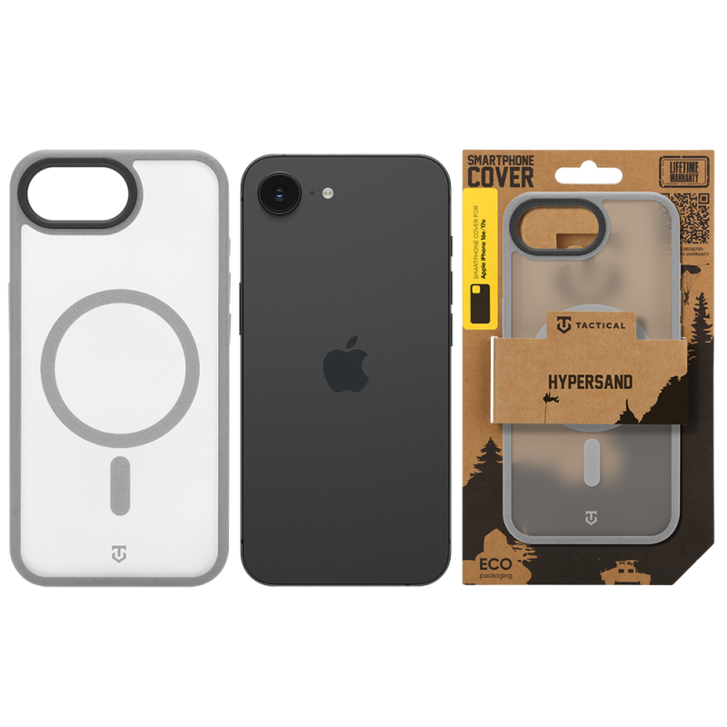 Tactical MagForce Hypersand tok az Apple iPhone 16e/17e készülékhez, világosszürke