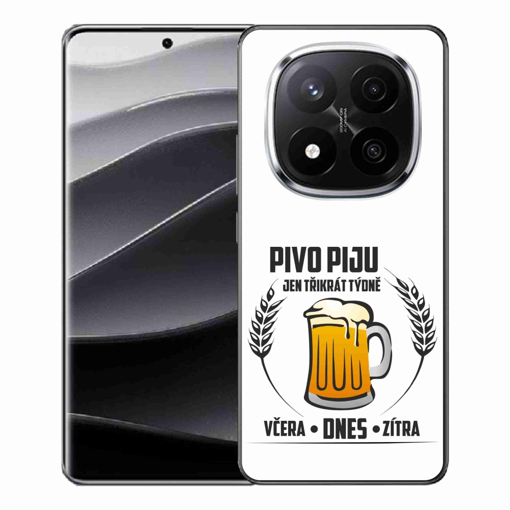 Gél borítás mmCase a Xiaomi Redmi Note 14 Pro+ 5G számára - sör motívum fehér háttérrel