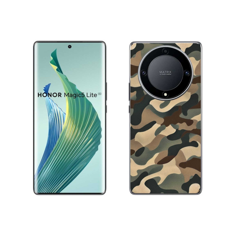 Zselés borítás mmCase a Honor Magic 5 Lite 5G számára - álcázó minta 11