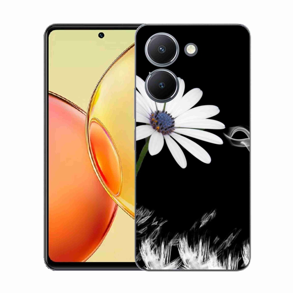 Zselés borítás mmCase a Vivo Y36-hoz - fehér virág