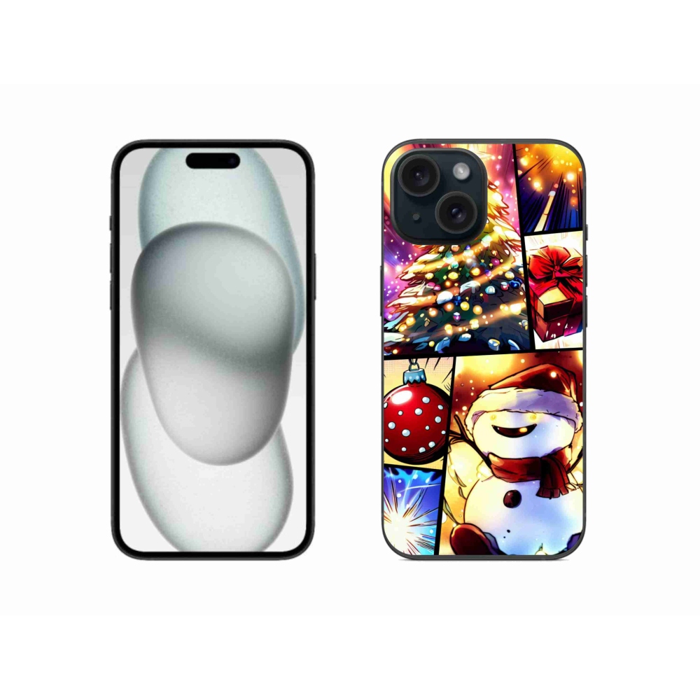 Gél borító mmCase iPhone 15 készülékhez - Karácsonyi motívumok 1