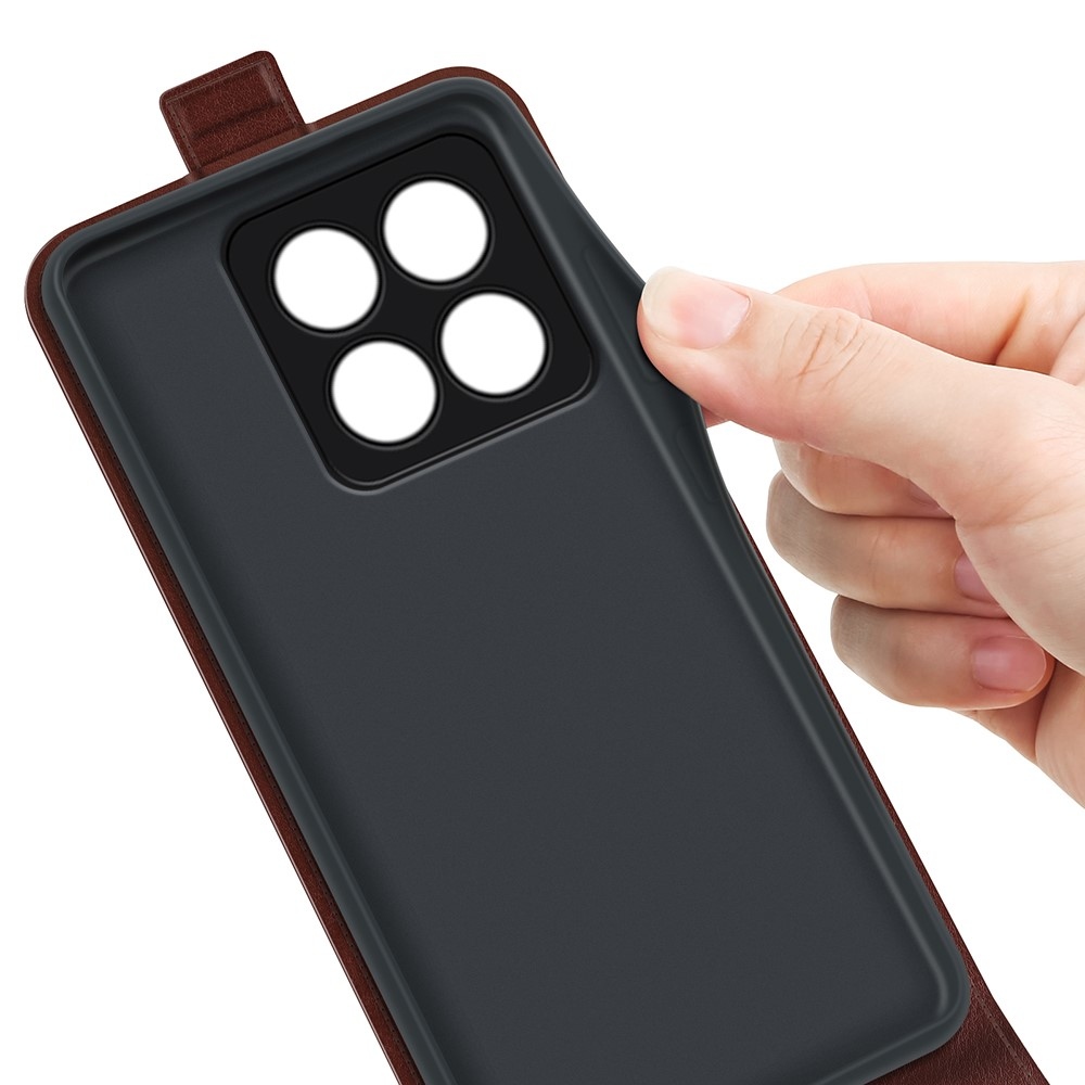 Függőleges könyvtáska Xiaomi 14 Pro-hoz - barna