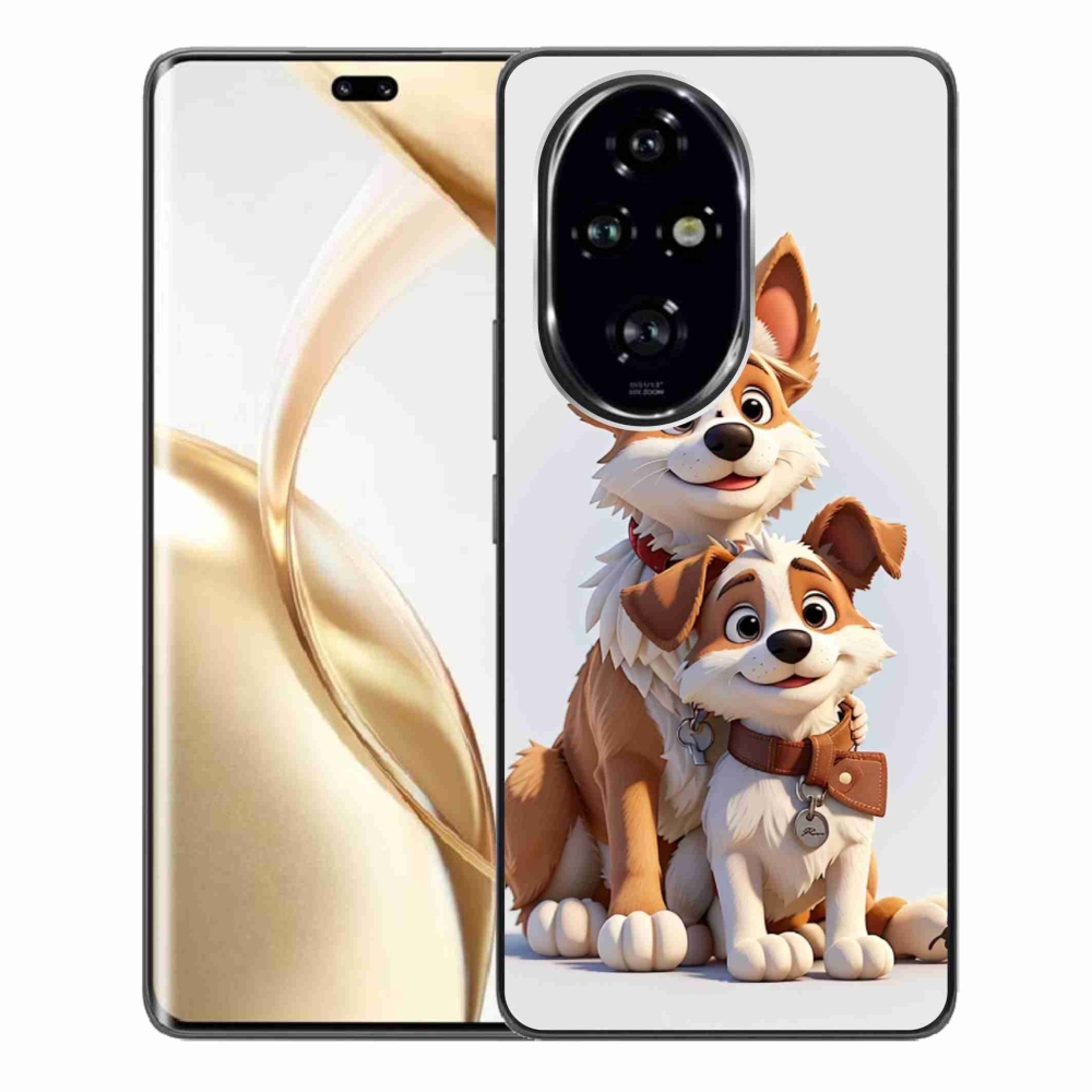 Zselés borítás mmCase a Honor 200 Pro 5G számára - kutyák rajzolása