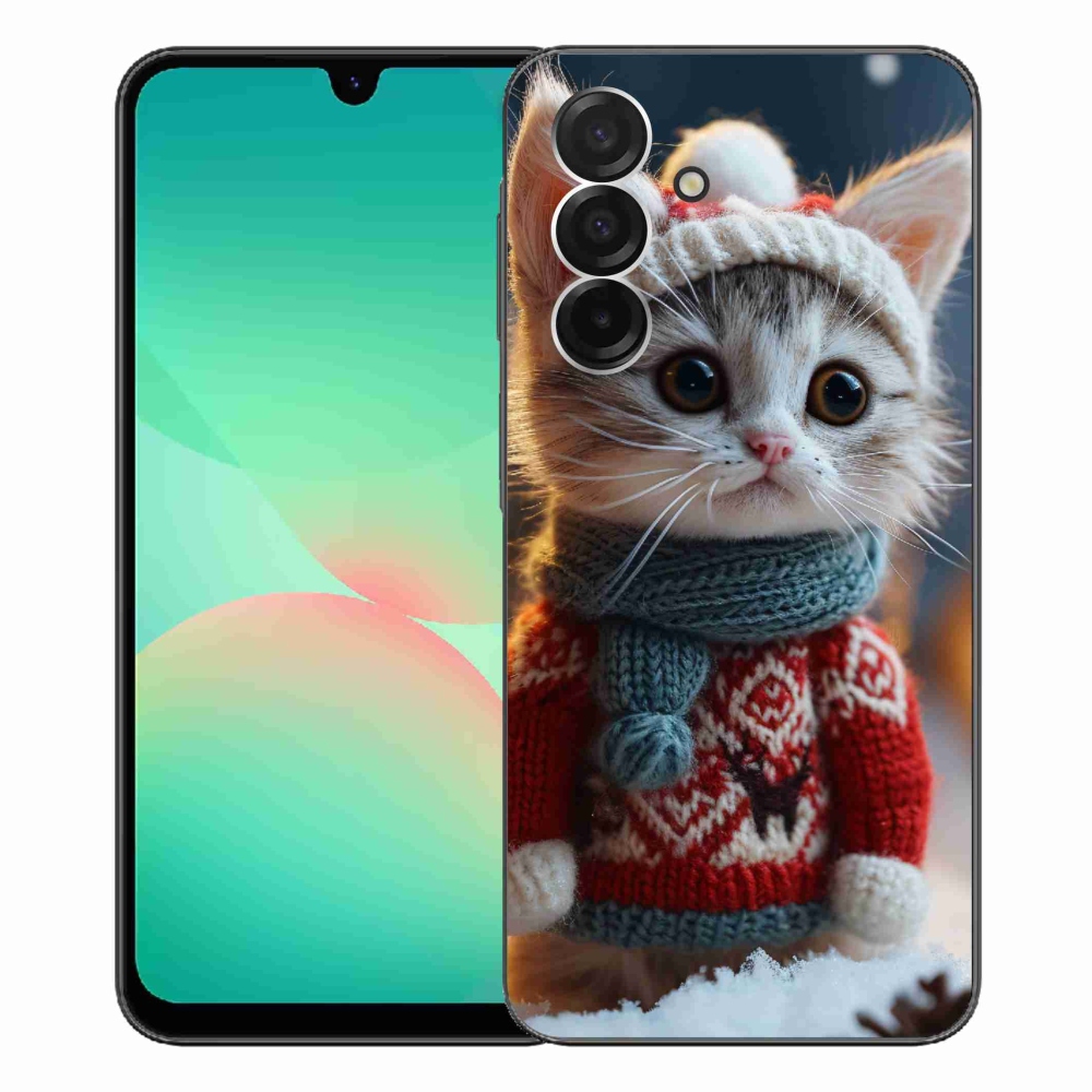 Zselés borítás mmCase Samsung Galaxy A26 5G - cica pulóverben