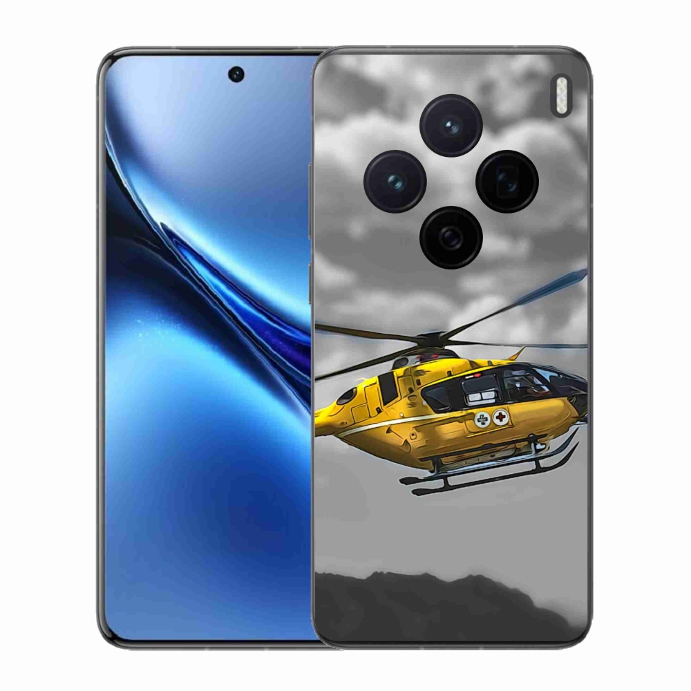Zselés borítás mmCase Vivo X200 5G - sárga helikopterhez