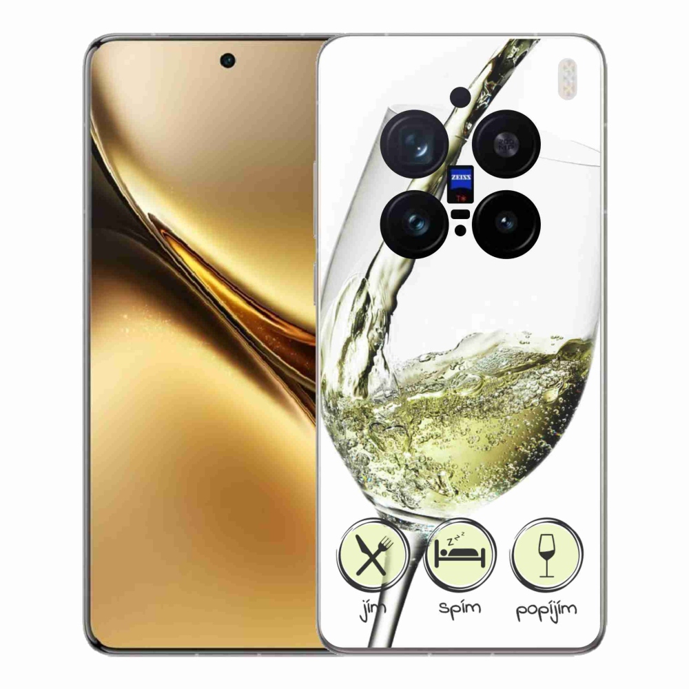 Zselés borítás mmCase a Vivo X200 Pro 5G készülékre - borospohár fehér