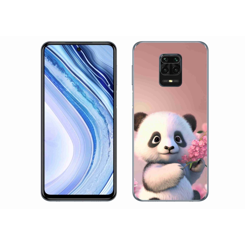 Gél borítás mmCase a Xiaomi Redmi Note 9 Pro számára - aranyos panda