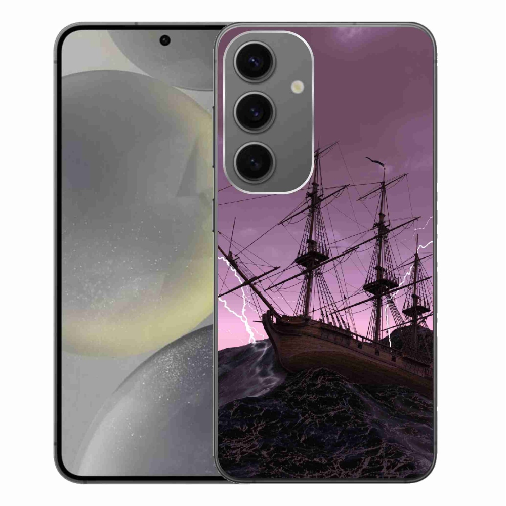 Zselés borítás mmCase Samsung Galaxy S24+ készülékhez - hajó a viharban