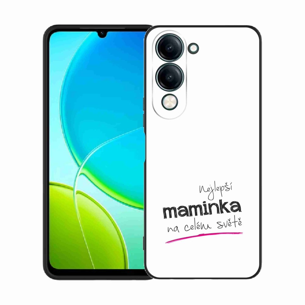 Gél borító mmCase a Vivo Y29s 5G-n - legjobb anya 4 fehér háttérrel