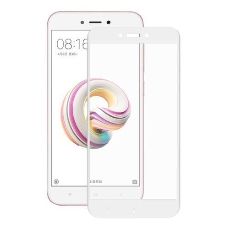 Teljes 3D teljes képernyő tartós üveg a Xiaomi Redmi 5A-n - fehér szegéllyel