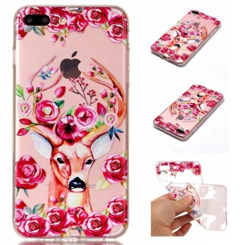 Vicces zselés tok iPhone 8 Plus és iPhone 7 Plus készülékhez - szarvas