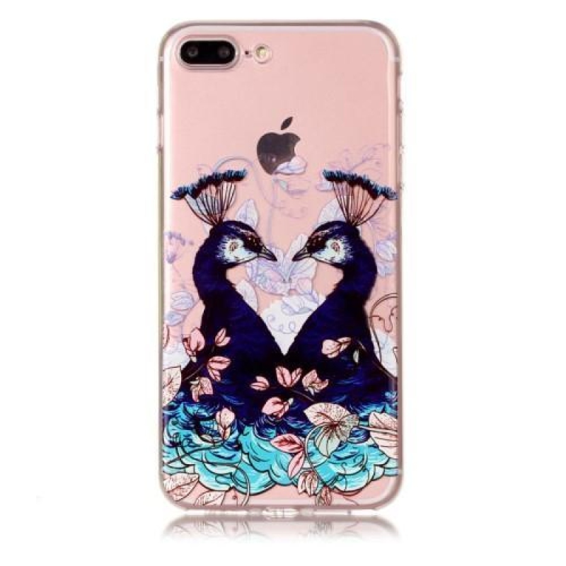 Vicces zselés tok iPhone 8 Plus és iPhone 7 Plus készülékhez - pávák