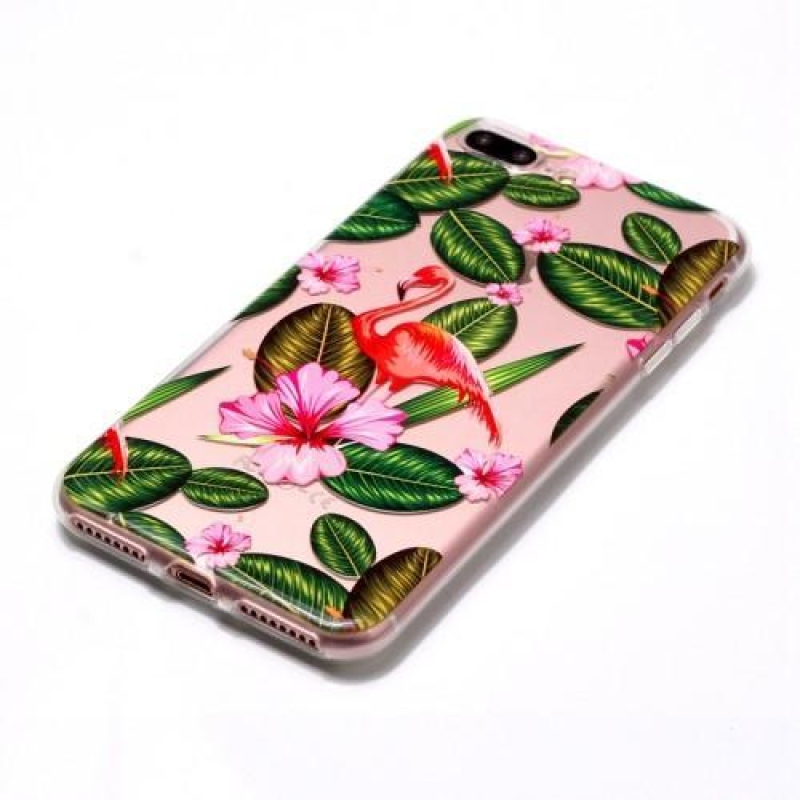 Vicces zselés tok iPhone 8 Plus és iPhone 7 Plus készülékhez - flamingó