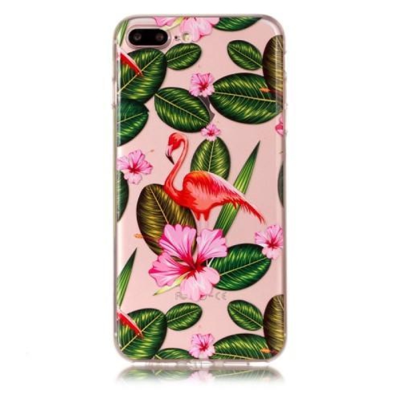 Vicces zselés tok iPhone 8 Plus és iPhone 7 Plus készülékhez - flamingó