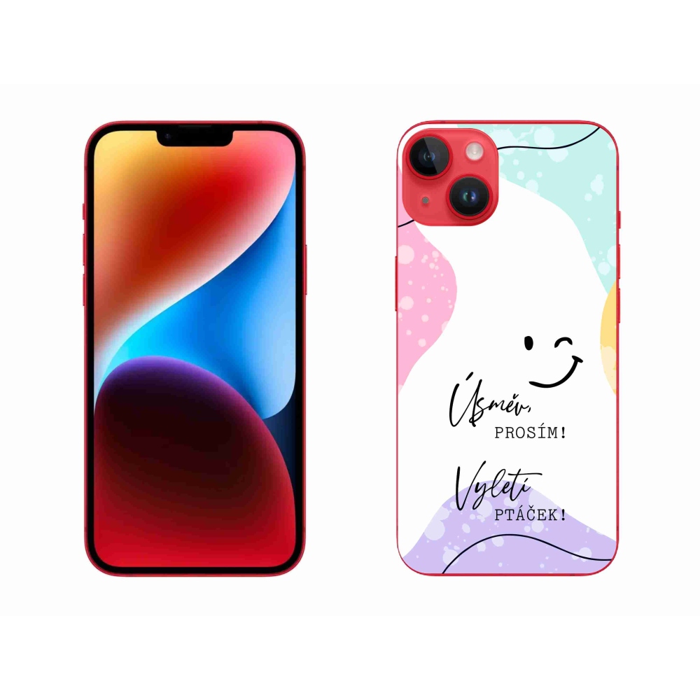 Gél borítás mmCase iPhone 14 Plus készülékhez - vicces szöveg 4 fehér háttér