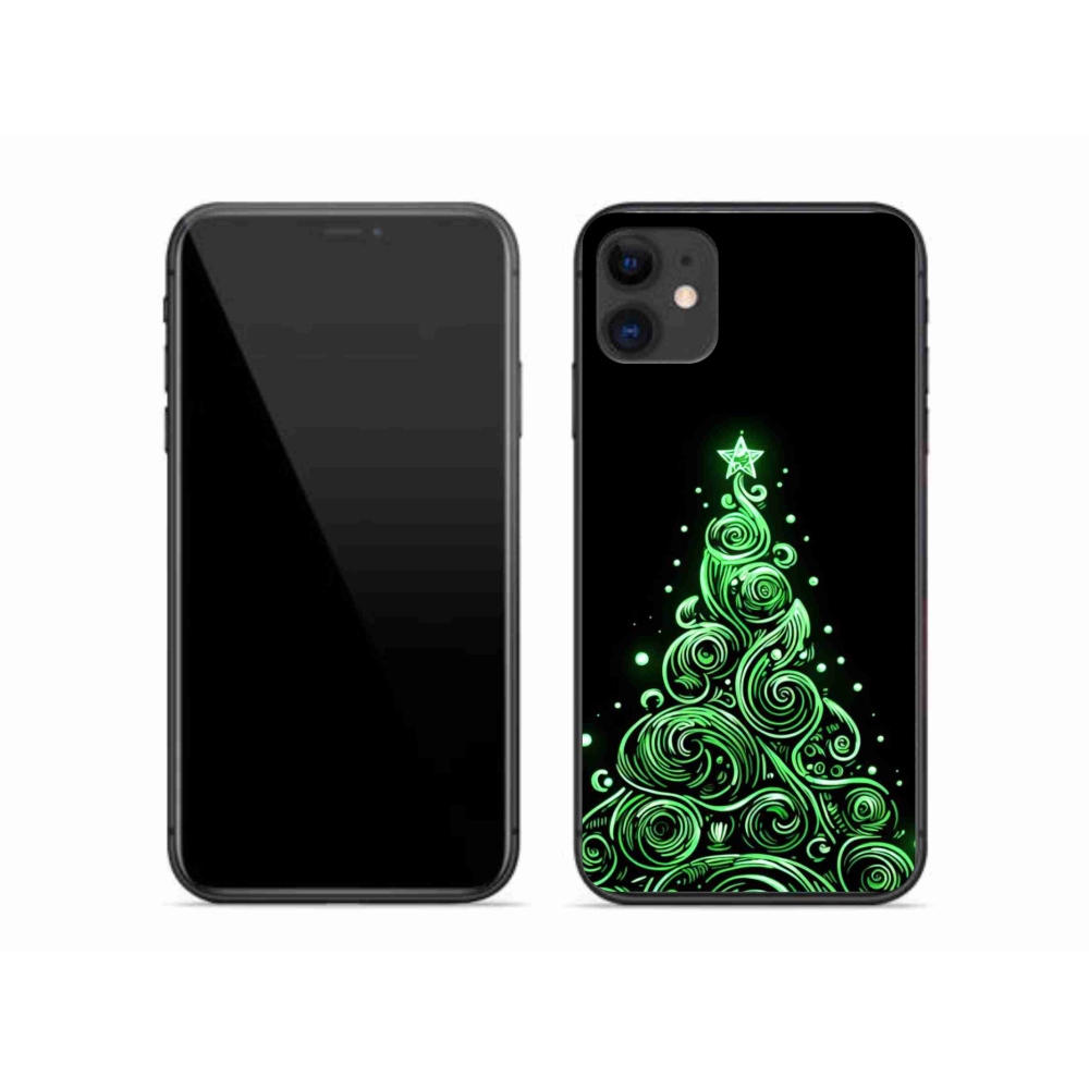 Gél borítás mmCase iPhone 11 készülékhez - neon karácsonyfa 3
