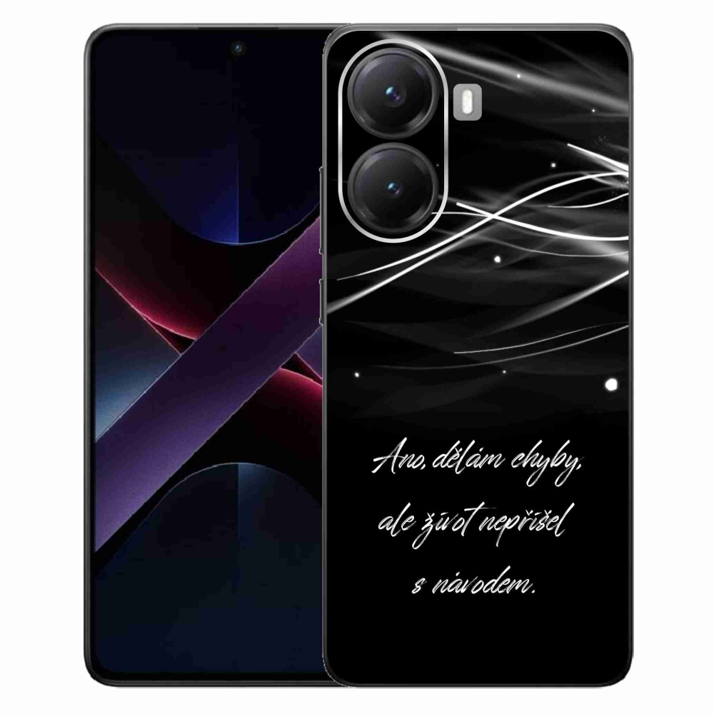 Gél borítás mmCase a Xiaomi Poco X7 Pro 5G számára - idézem fekete háttér