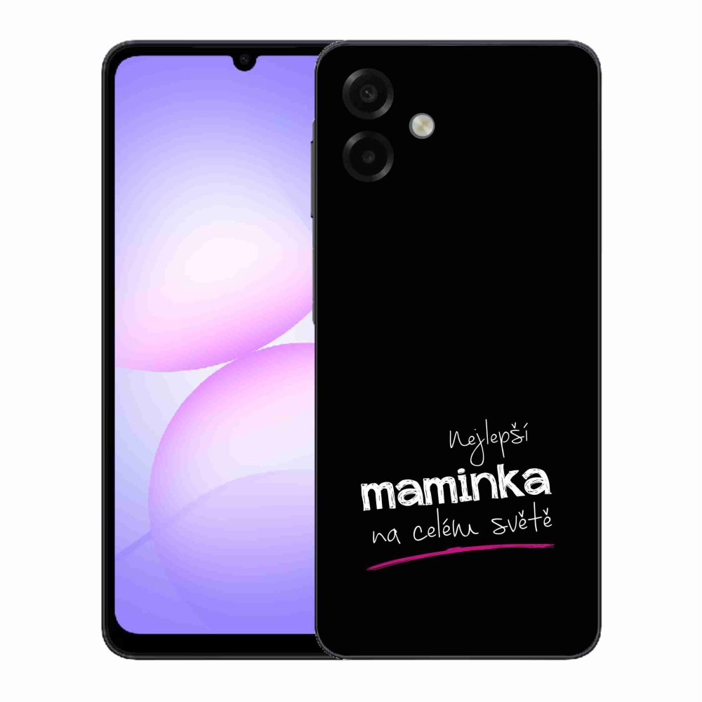 Gél borító mmCase Samsung Galaxy A07 4G - legjobb anya 4 fekete háttérrel