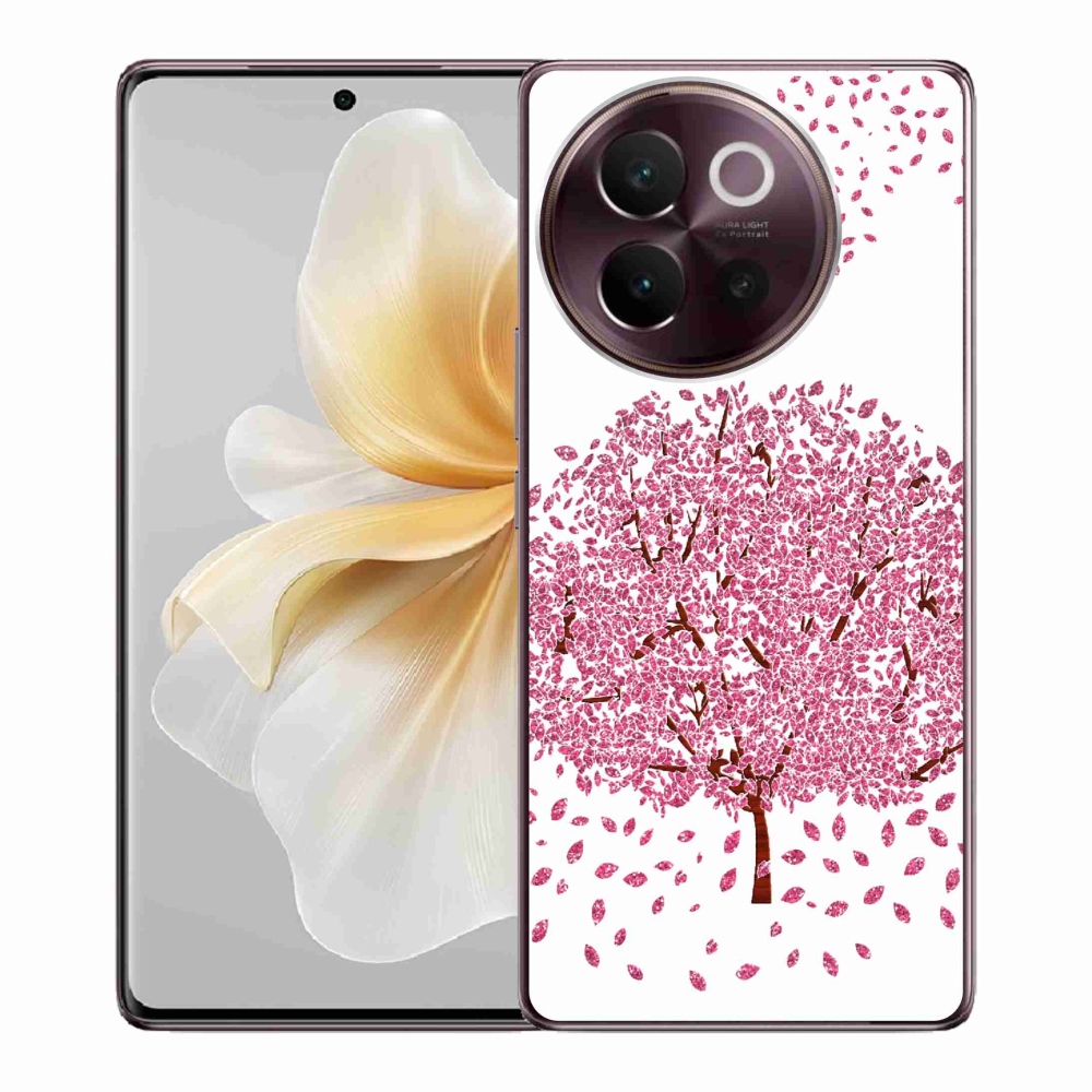 Gél borítás mmCase a Vivo V40 Lite 5G készülékhez - rajzfilmfa levelekkel